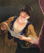 Jean Raoux The  lETTER oil painting reproduction